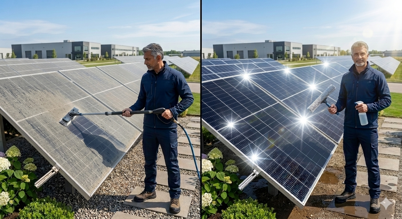 Clean Solar Panel Stack